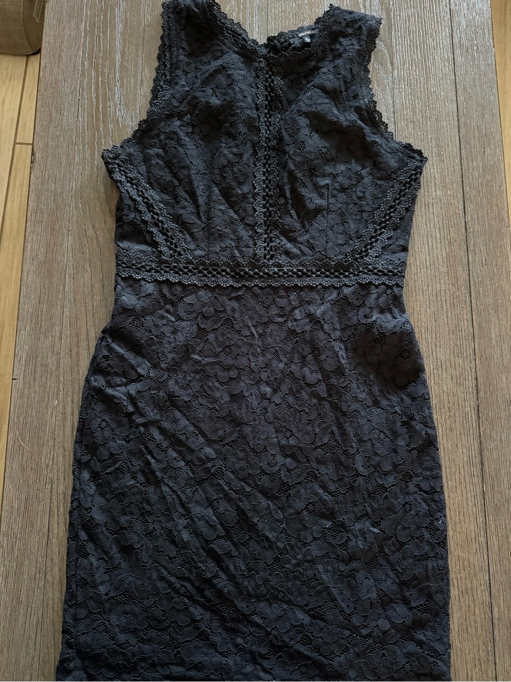 Blashe womens Black Lace Sleeveless Sheath Dress Size Large